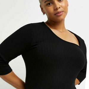 NWT River Island Asymmetrical Ribbed Dress Sz 18